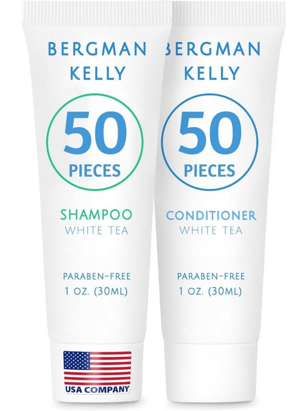 Travel Shampoo & Conditioner Set - 1 fl oz, 100 Pieces, White Tea - Refreshing